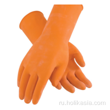12 -дюймовые оранжевые одноразовые нитрил -экзаменационные перчатки большие